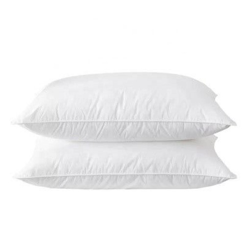 100% cotton with 90%white duck/goose down pillow